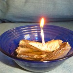 Elsie's sardine birthday "cake"